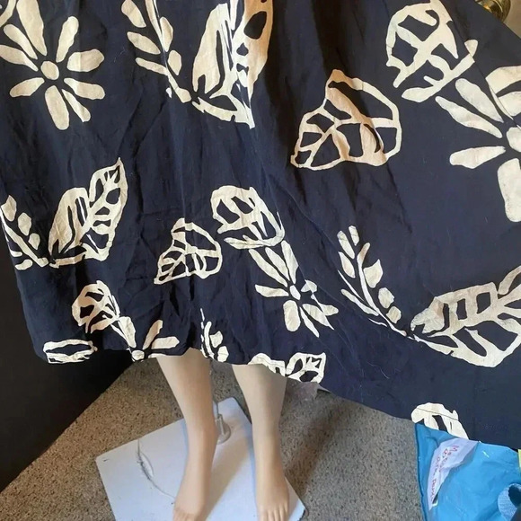 Club west midi Sun dress Women’s 14/16 Black Abstract Floral Sleeveless Comfort - Picture 6 of 7